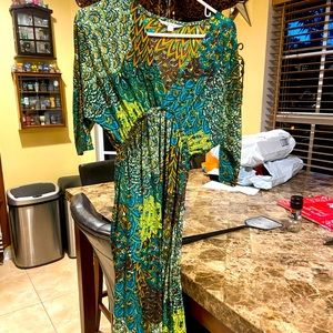 Stretchy knee length dress or pool cover up